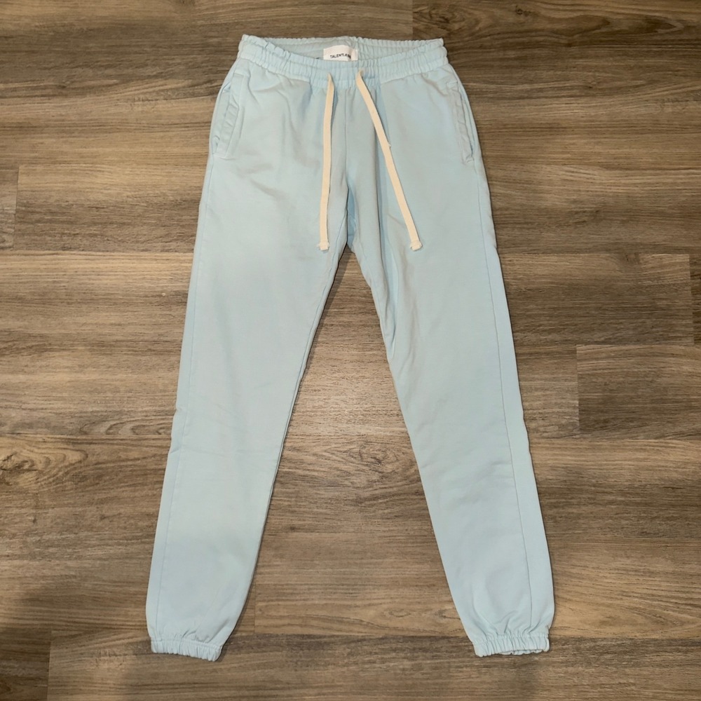 Talentless Light Blue Jogger Sweatpants Drawstring Elastic Waist XS